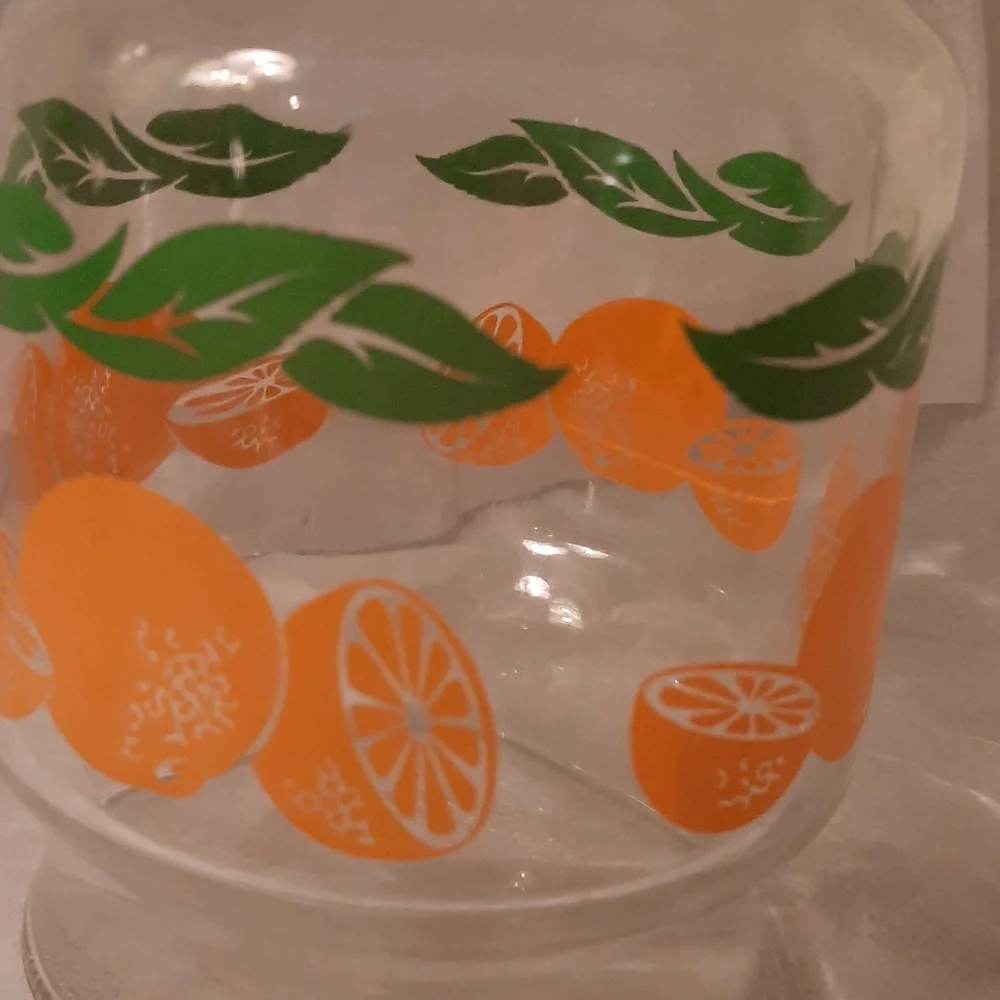 Vintage Glasswear Orange juice or jar